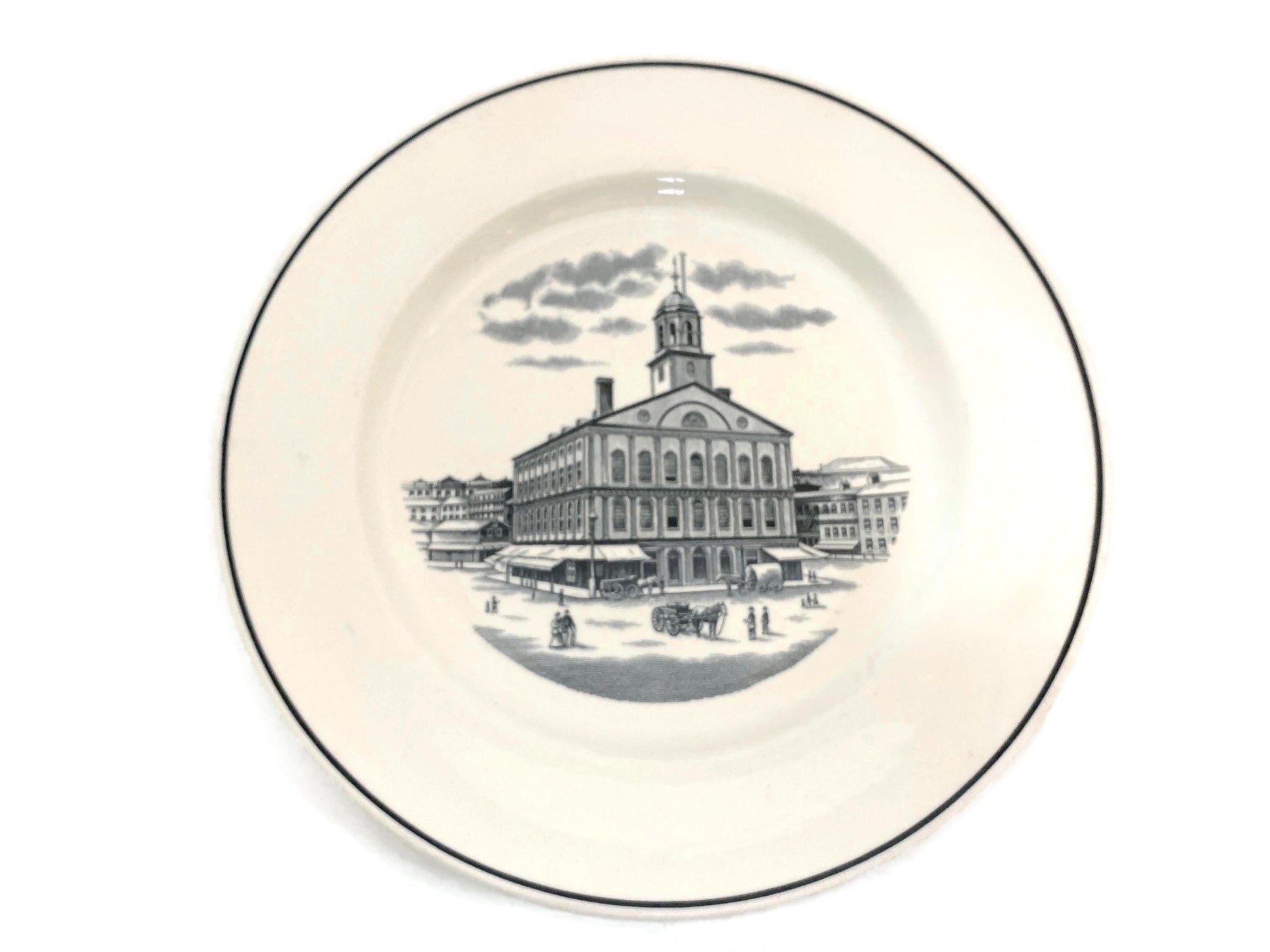 Vintage Faneuil Hall Boston Plate by Spode at Duckwells