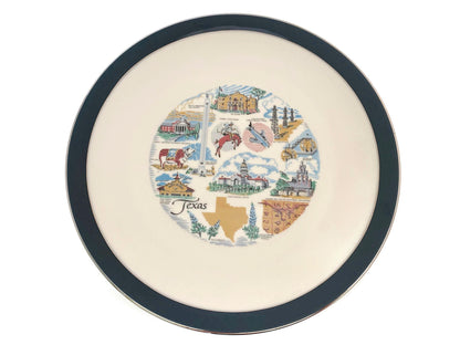 Vintage Texas State Souvenir Plate at Duckwells