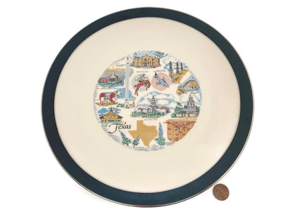 Vintage Texas State Souvenir Plate at Duckwells