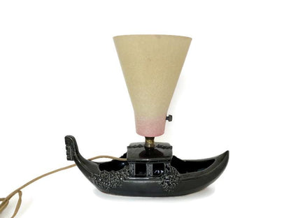 Midcentury Table Lamp with Ceramic Planter at Duckwells