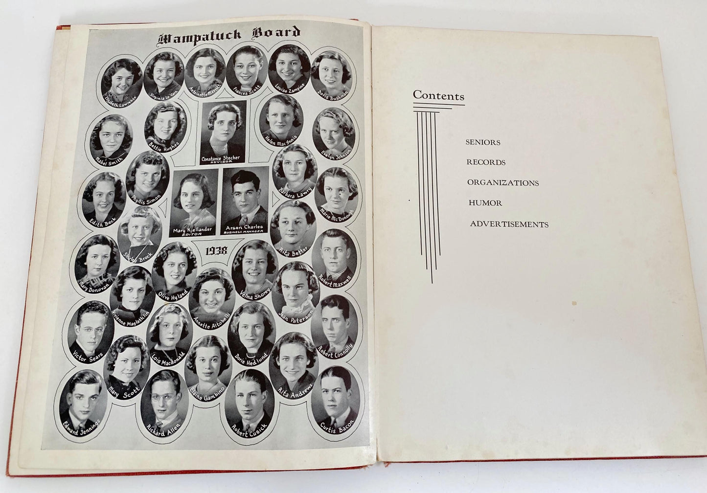 1938 Braintree Massachusetts High School Yearbook at Duckwells