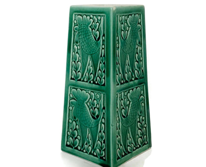 Vintage Green Ceramic Vase by Keramikos Greece at Duckwells