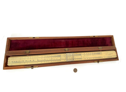 Vintage Italian Slide Rule by Mo. Mattei World Word II Era Artillery Tool at Duckwells