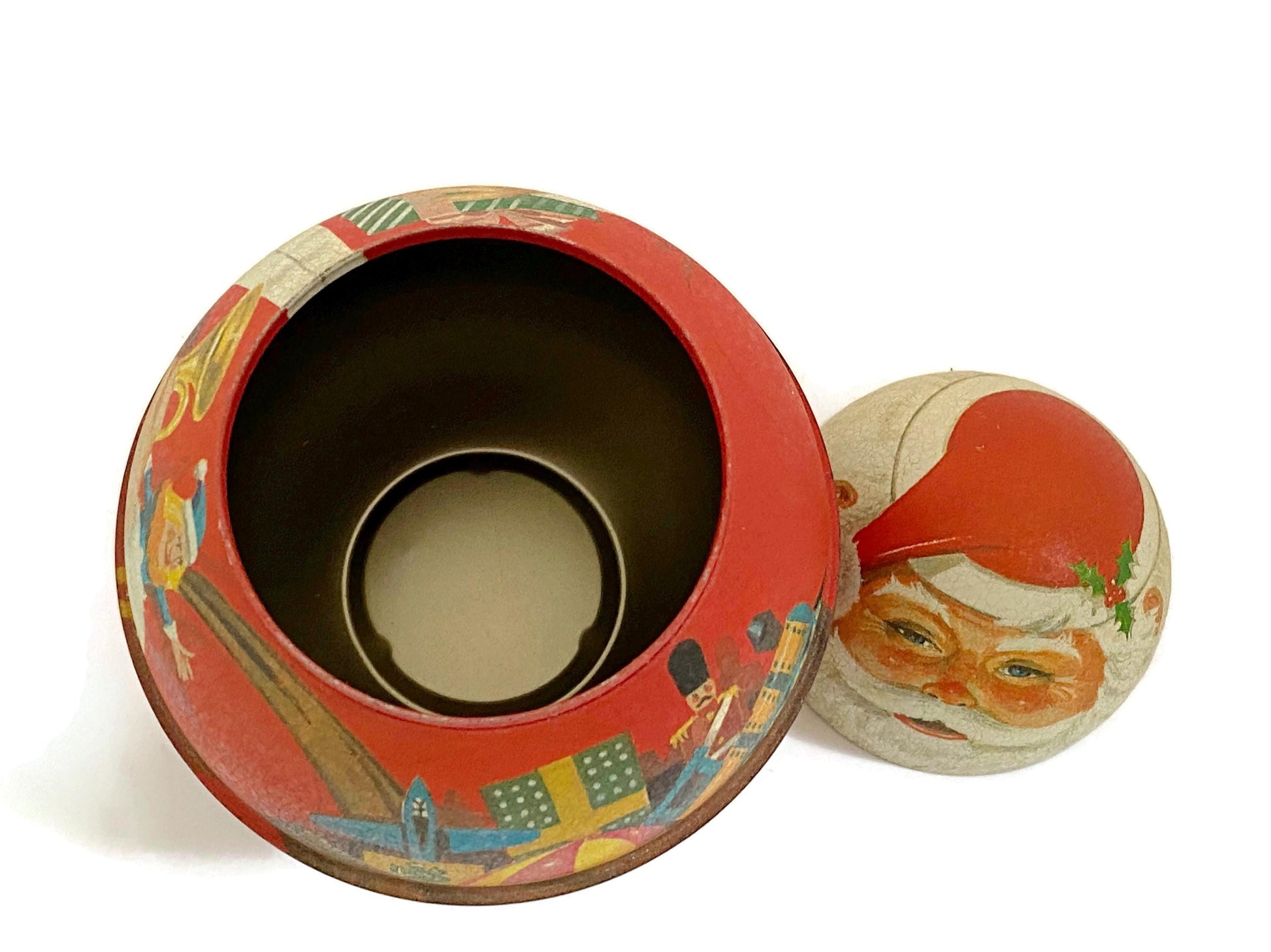 Vintage Santa Claus Small Roly Poly Tin at Duckwells