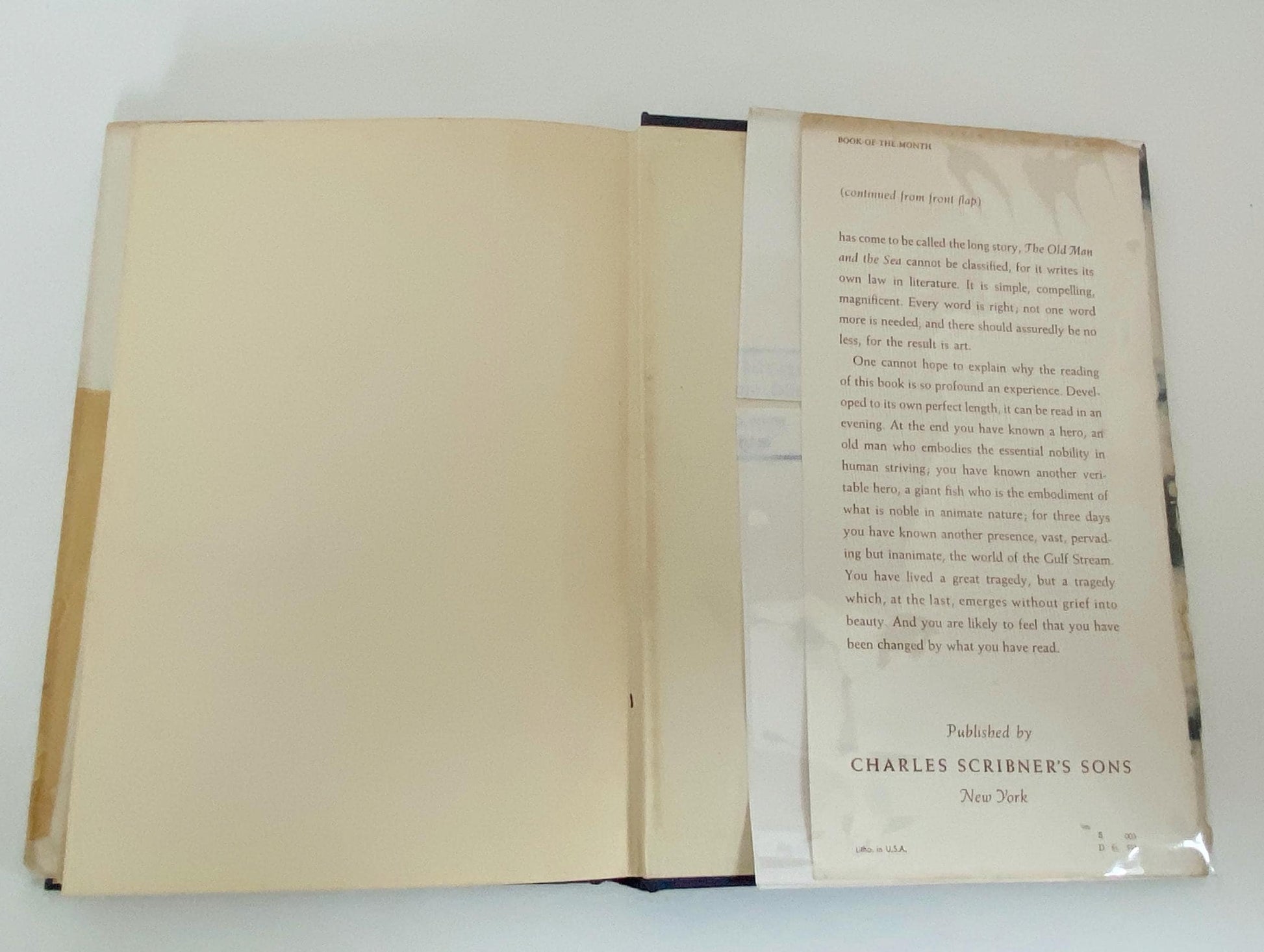 Vintage Book, The Old Man and the Sea by Ernest Hemingway at Duckwells