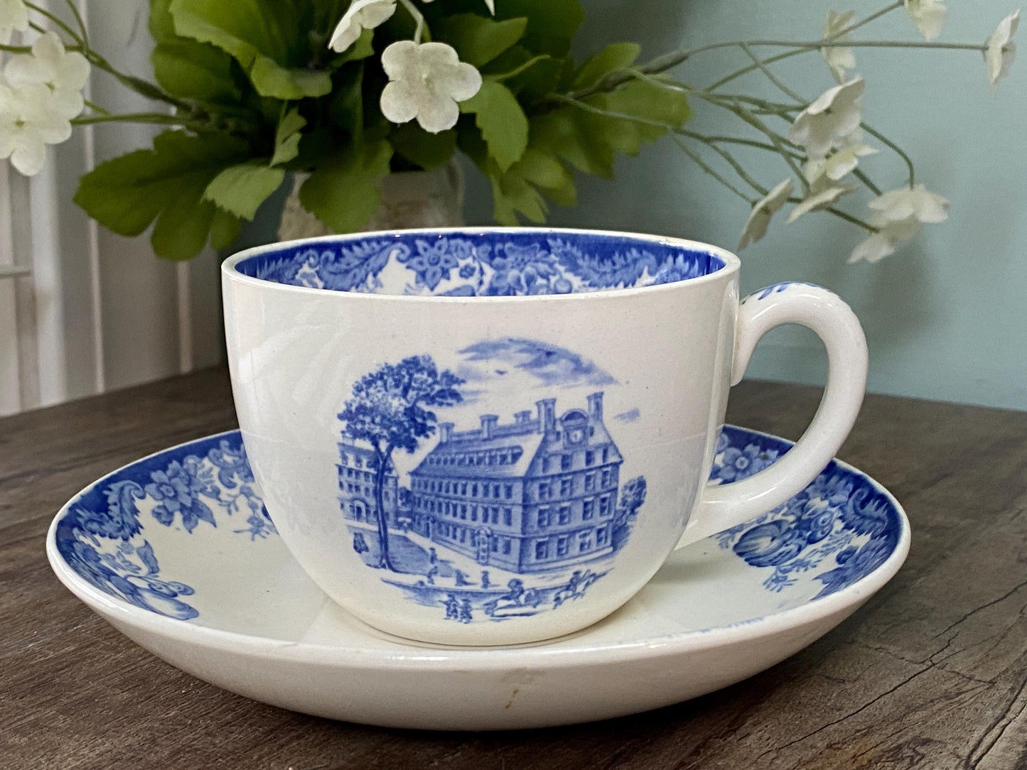 Vintage Harvard University Wedgwood Cup and Saucer at Duckwells