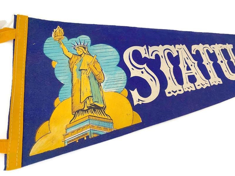 Vintage Statue of Liberty Pennant at Duckwells