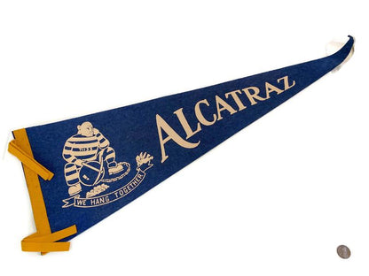 Vintage Alcatraz Pennant, a California Felt Travel Souvenir at Duckwells