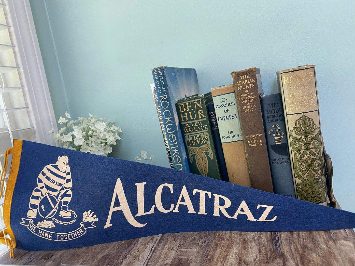 Vintage Alcatraz Pennant, a California Felt Travel Souvenir at Duckwells