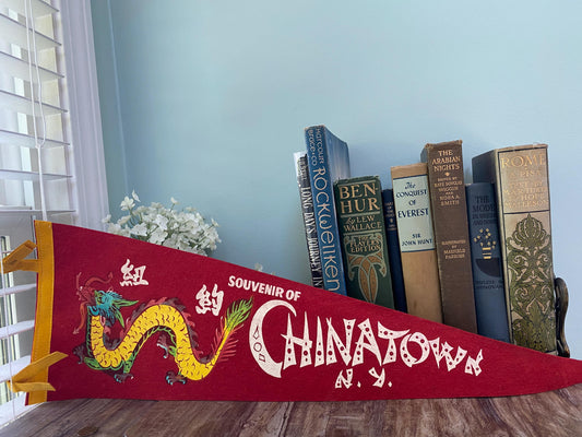 Vintage Chinatown, N.Y. Felt Pennant