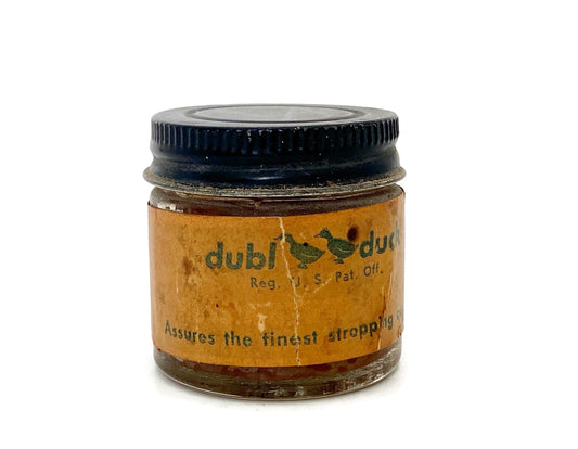 Vintage Dubl Duck Stropping Cream Jar