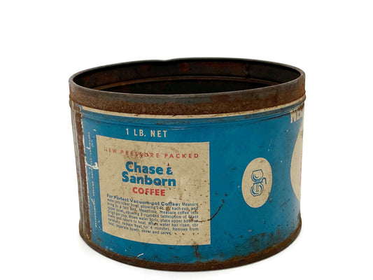 Midcentury Chase & Sanborn Coffee Tin Can at Duckwells