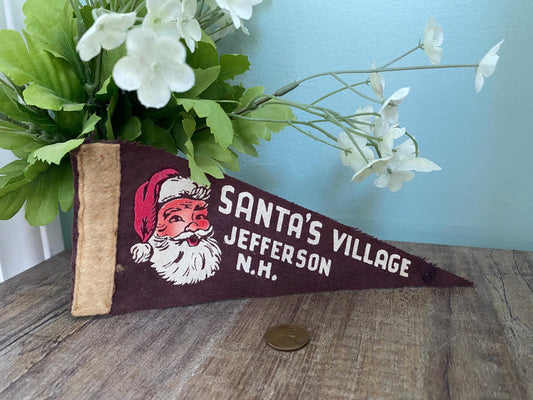 Vintage Santa's Village, New Hampshire Souvenir Pennant at Duckwells
