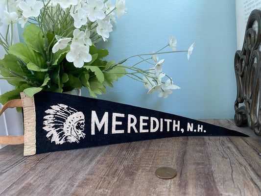 Vintage Meredith New Hampshire Pennant