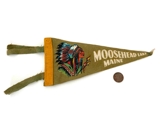 Vintage Moosehead Maine Pennant at Duckwells