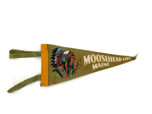 Vintage Moosehead Maine Pennant at Duckwells
