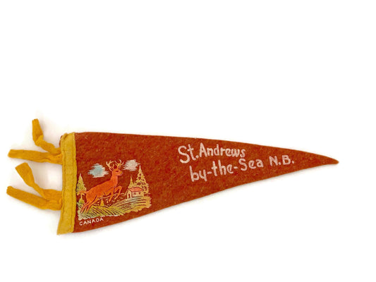 Midcentury St. Andrews by the Sea New Brunswick Canada Pennant at Duckwells
