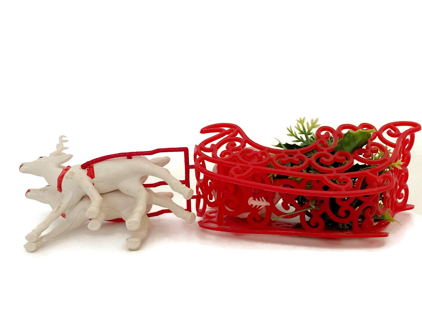 MidCentury Santa on Sleigh with Reindeer at Duckwells