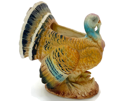 Midcentury Ceramic Turkey Planter by Napco at Duckwells