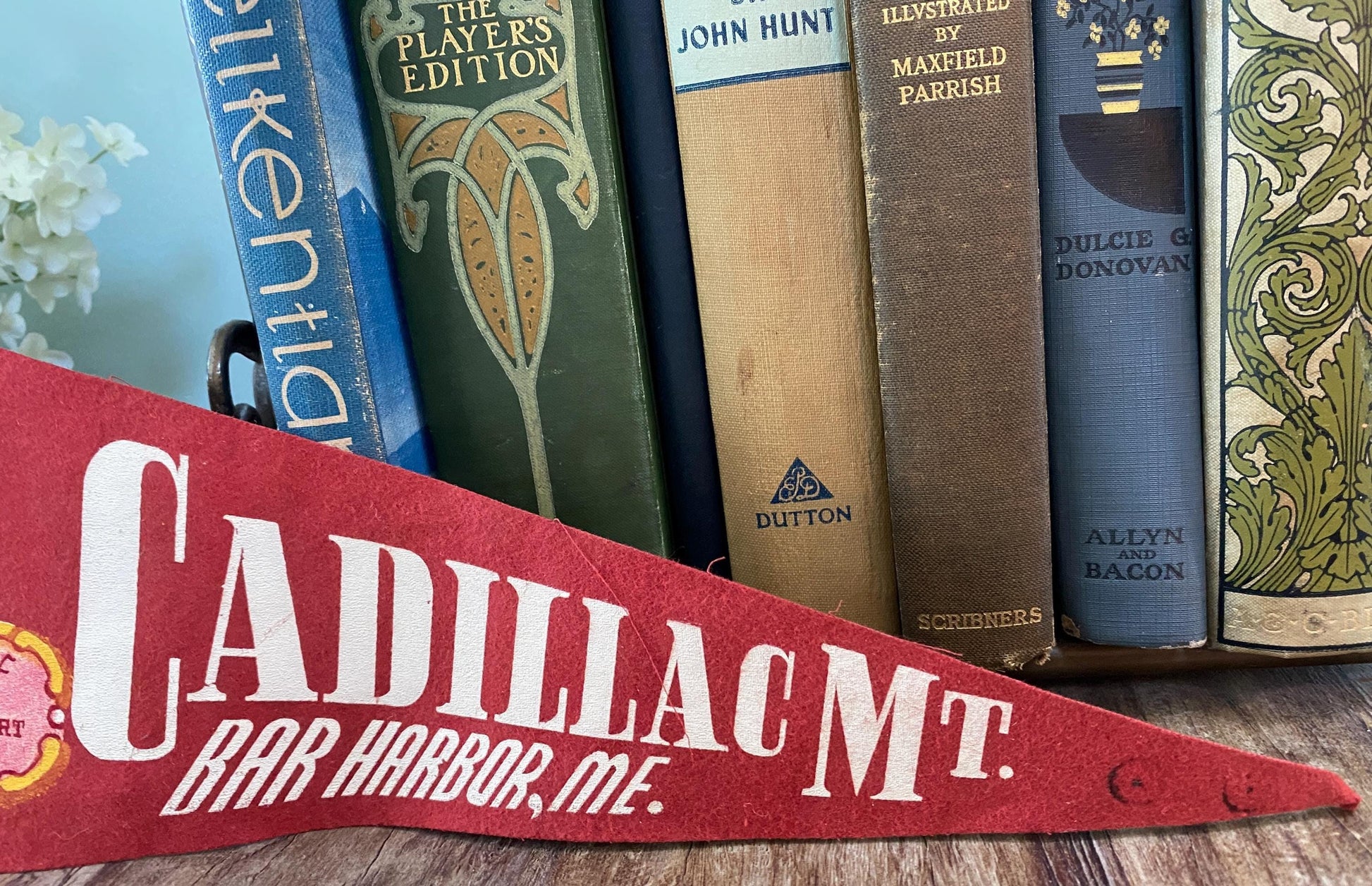 Vintage Cadillac Mountain, Bar Harbor Maine Pennant at Duckwells