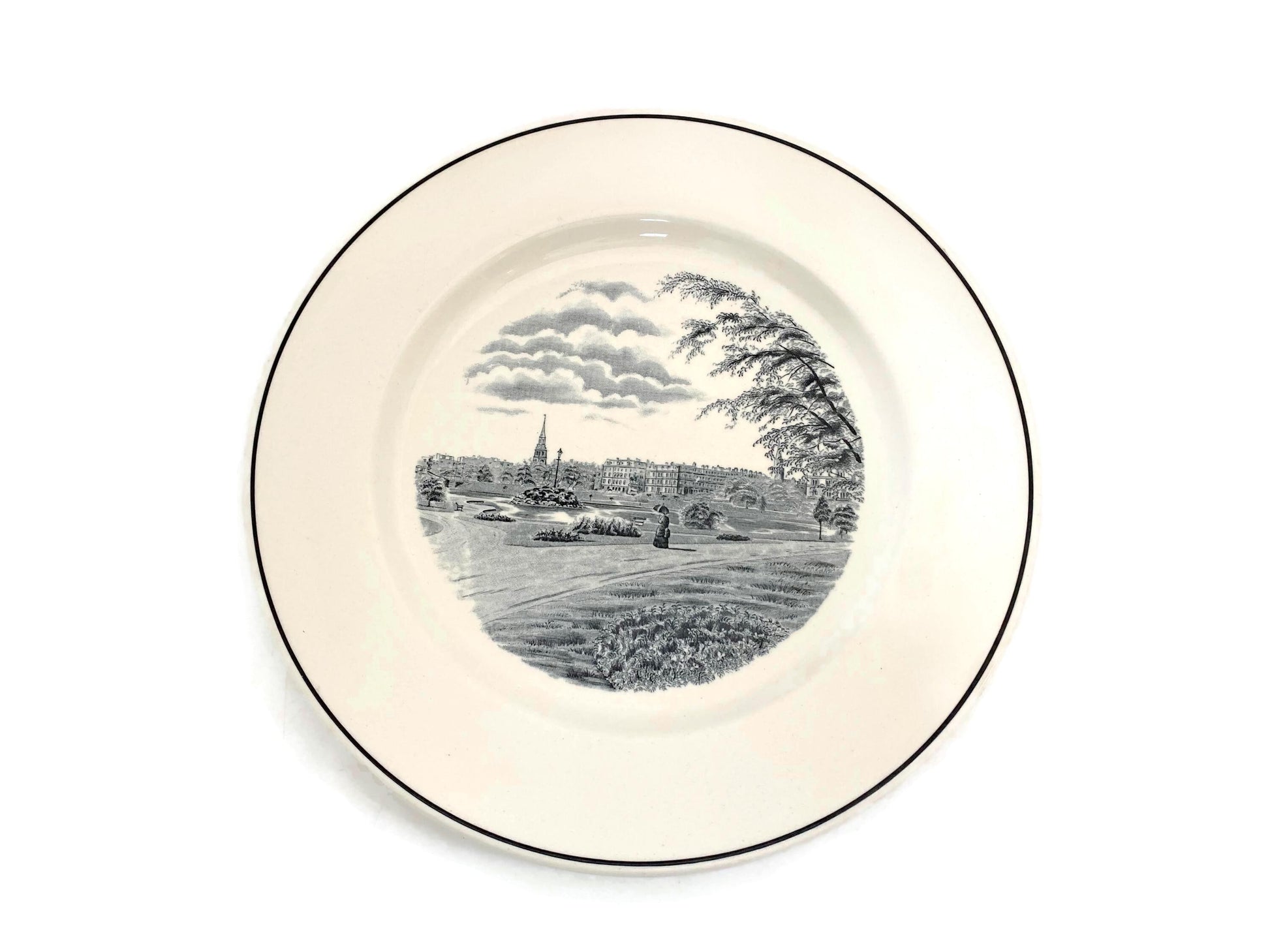 Vintage Boston Public Gardens Plate by Spode at Duckwells
