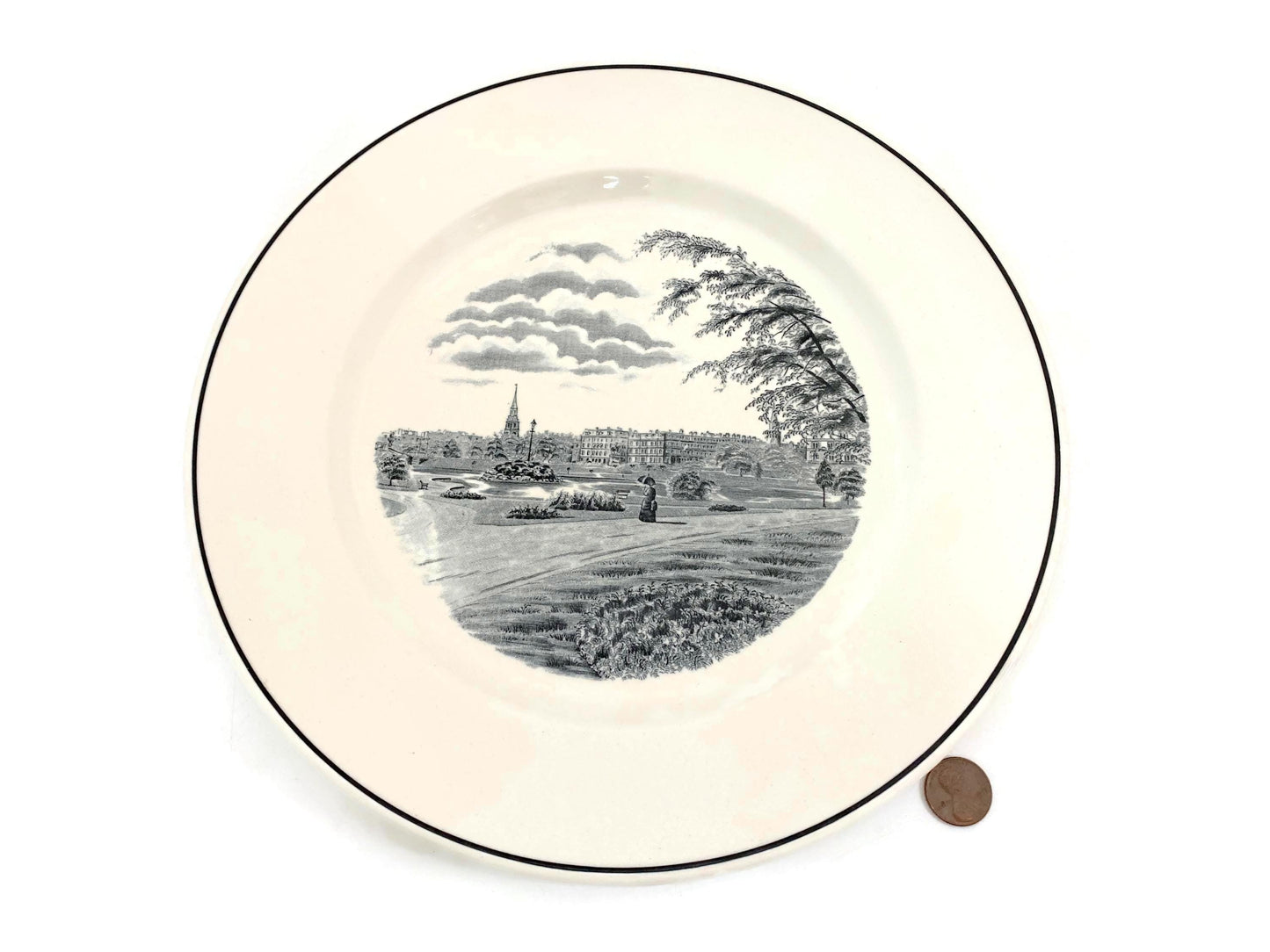 Vintage Boston Public Gardens Plate by Spode at Duckwells