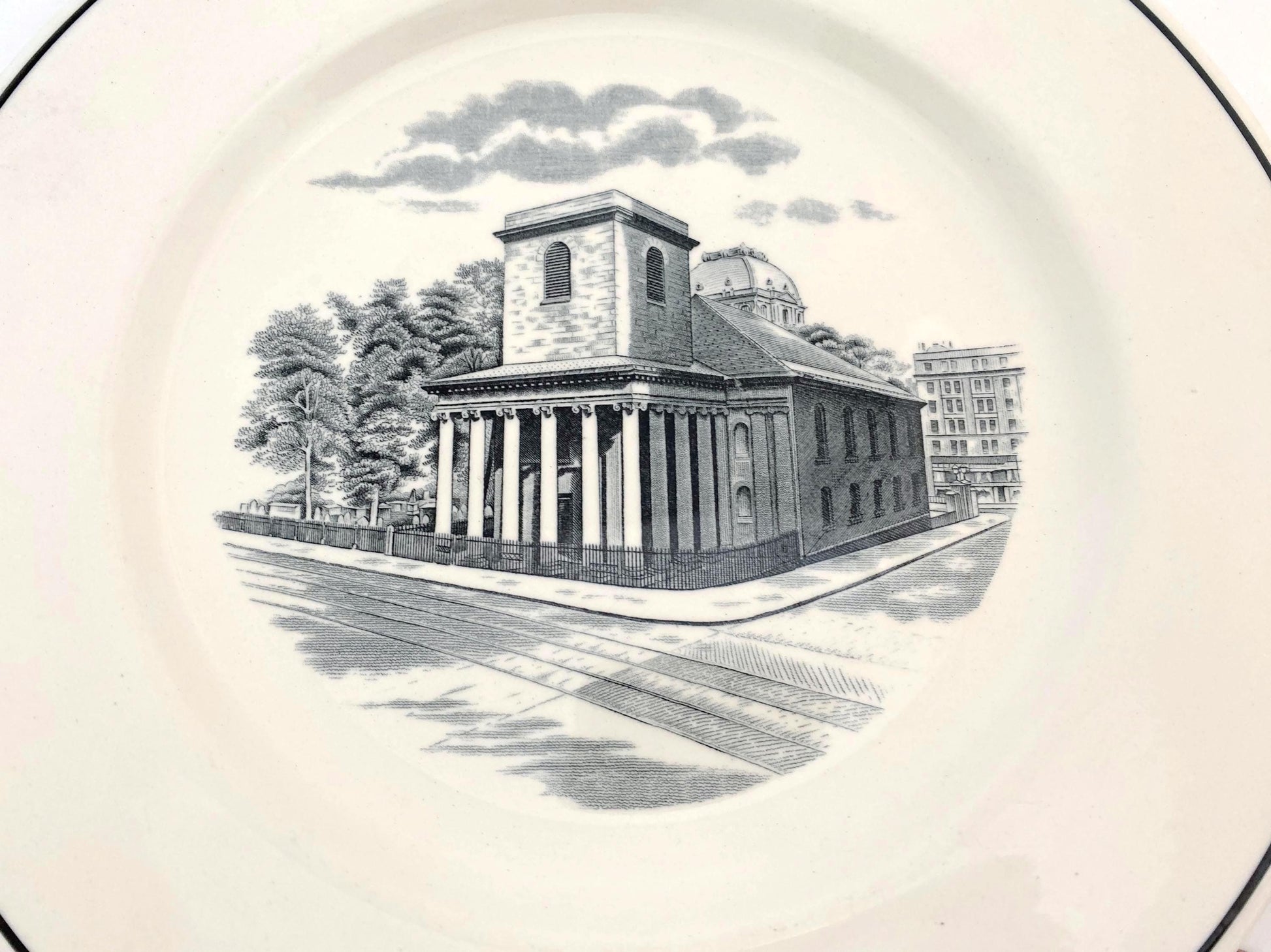 Vintage Boston Kings Chapel Plate by Spode at Duckwells