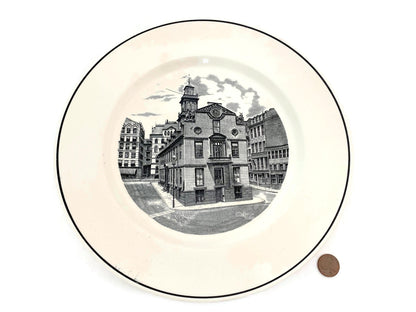 Vintage Massachusetts Old State House Plate by Spode at Duckwells