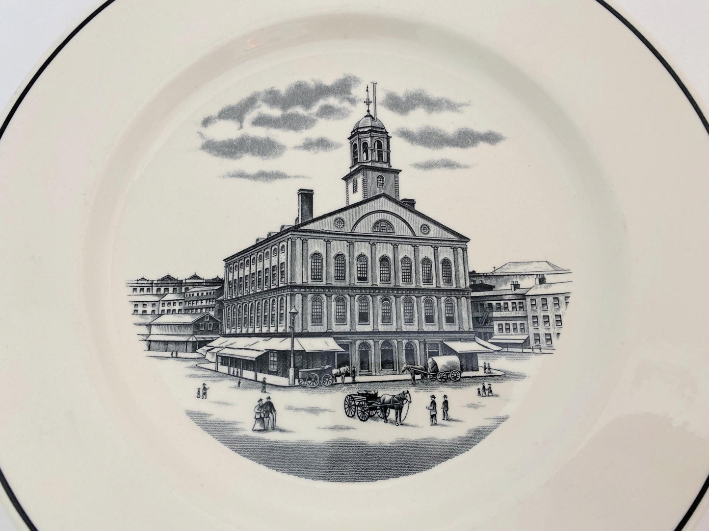 Vintage Faneuil Hall Boston Plate by Spode at Duckwells