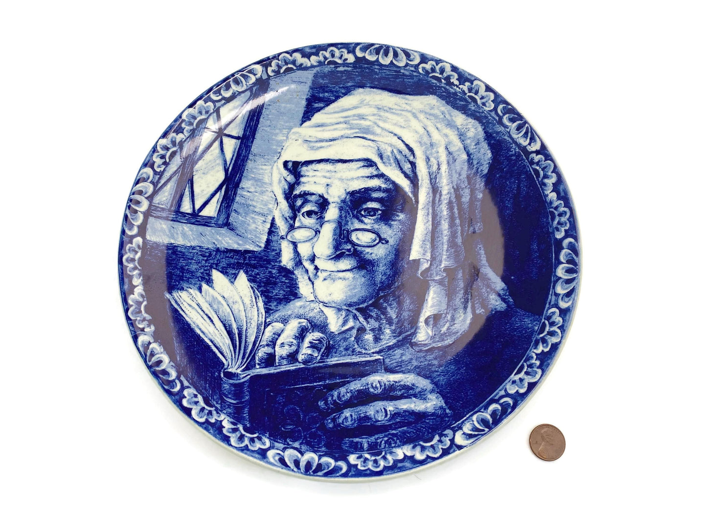 Vintage Delfts Old Fisherman's Wife Charger Plate