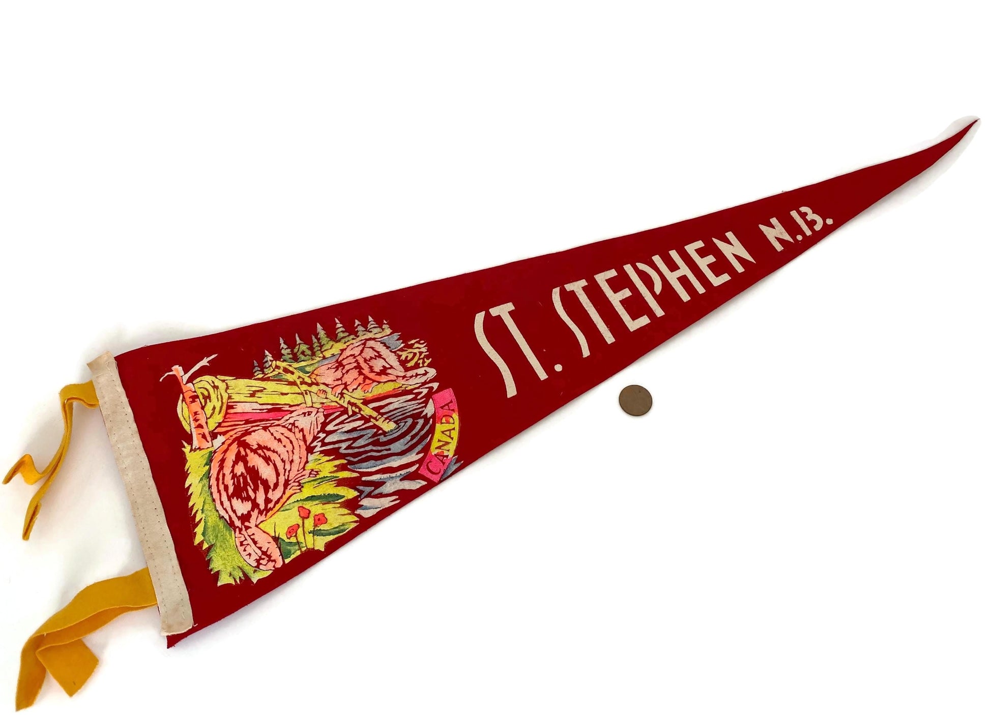Vintage Canadian Pennant, St. Stephen New Brunswick Canada at Duckwells