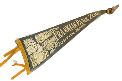 Vintage Franklin Park Zoo Boston Pennant