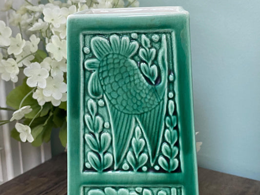 Vintage Green Ceramic Vase by Keramikos Greece at Duckwells