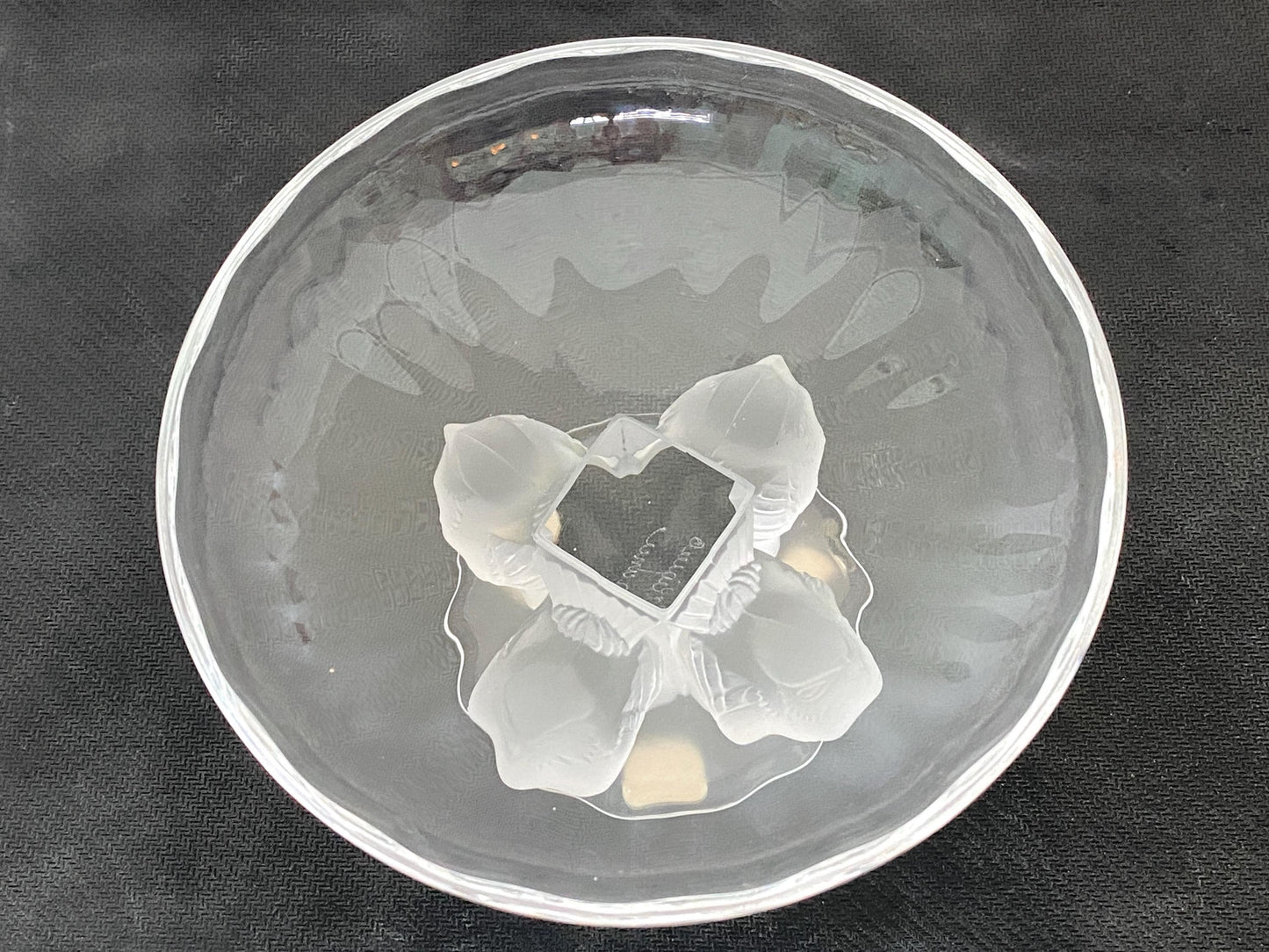 Vintage Lalique Nogent Pedestal Compote Bowl with Birds at Duckwells