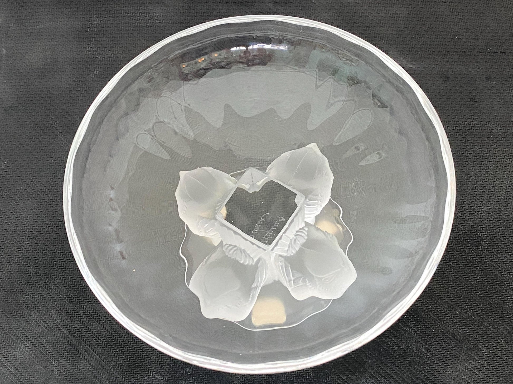 Vintage Lalique Nogent Pedestal Compote Bowl with Birds at Duckwells