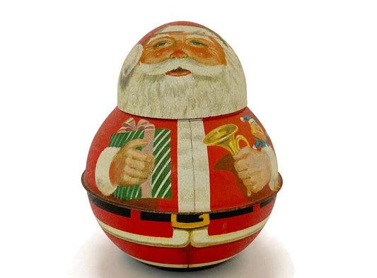 Vintage Santa Claus Small Roly Poly Tin at Duckwells