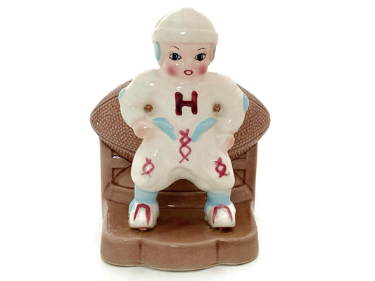 Midcentury Football Player Planter by Napco