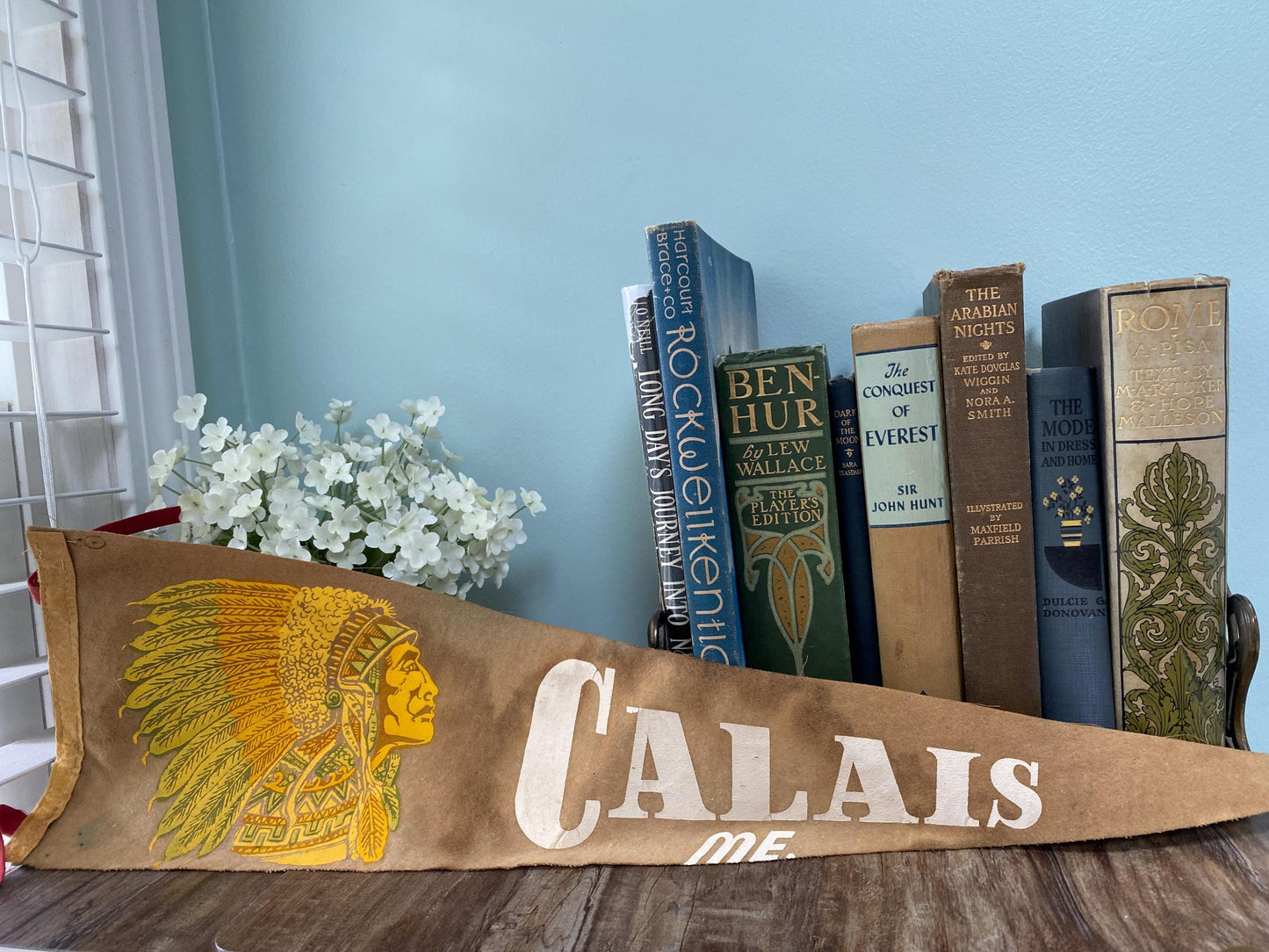 Vintage Calais Maine Pennant at Duckwells