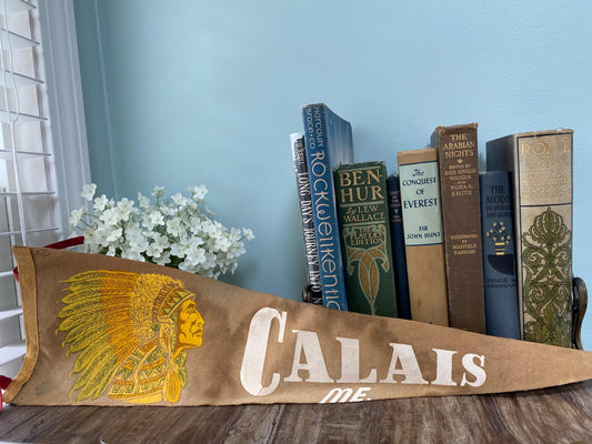 Vintage Calais Maine Pennant