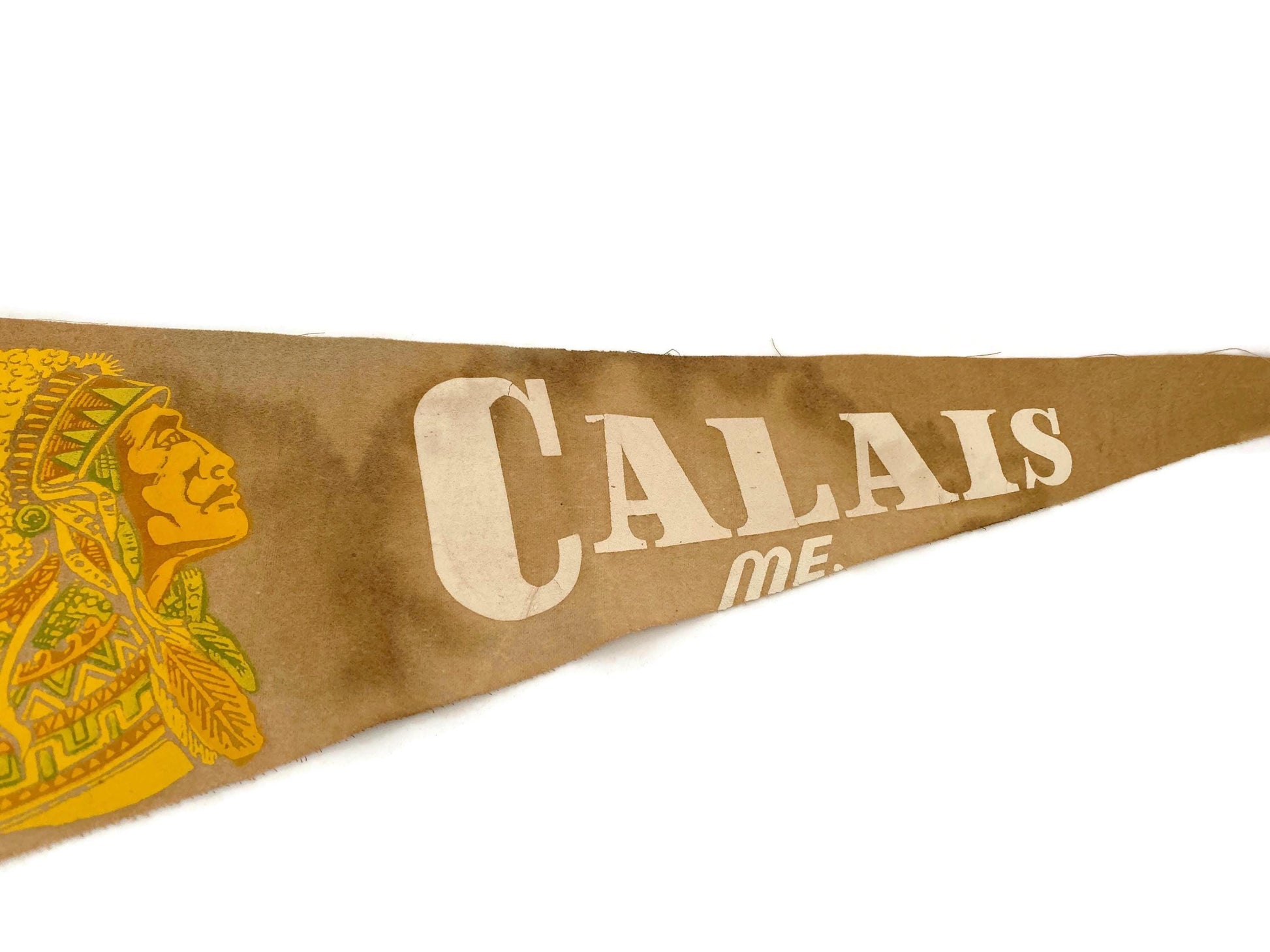 Vintage Calais Maine Pennant at Duckwells