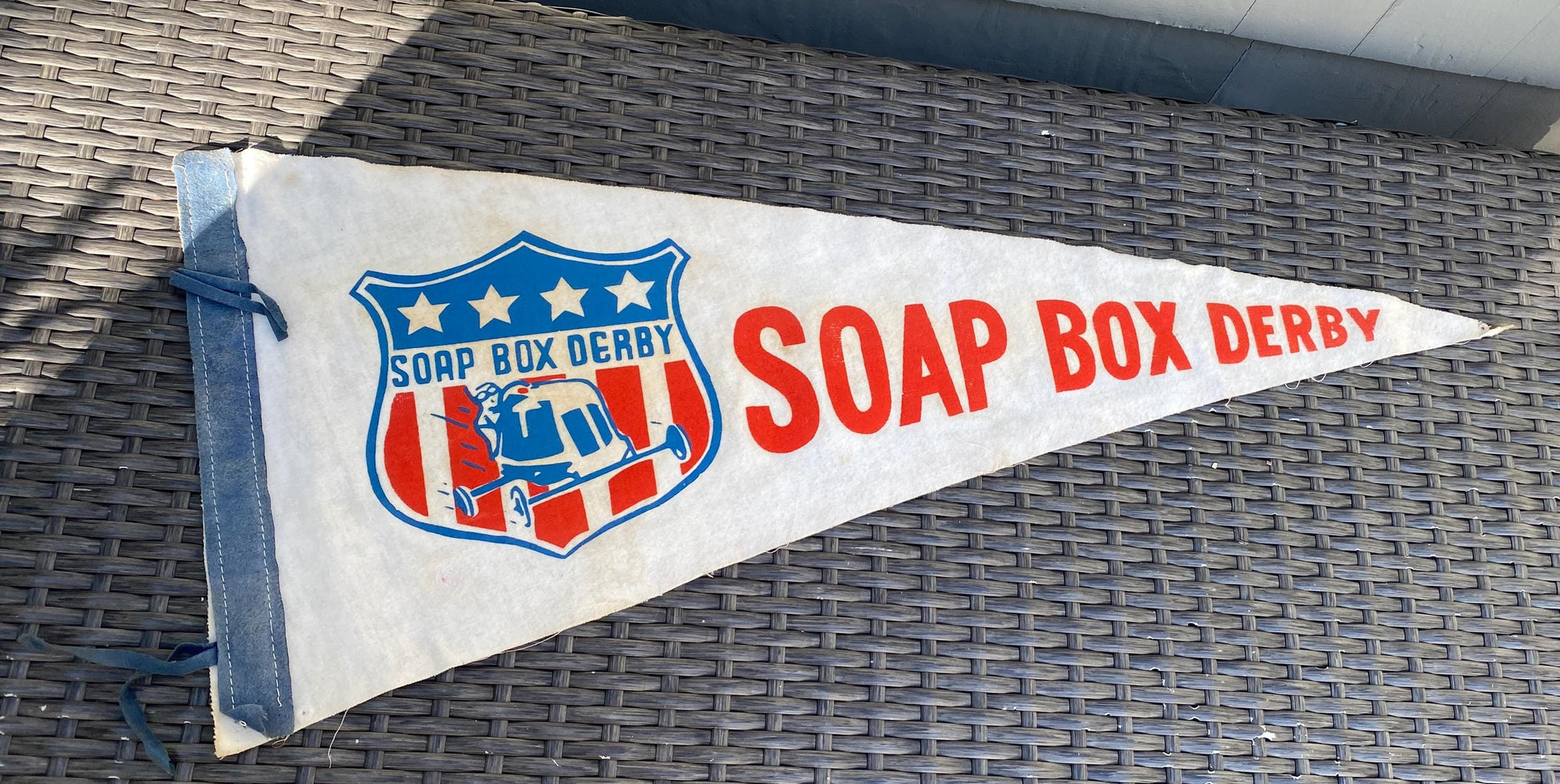 Vintage Soap Box Derby Felt Pennant at Duckwells