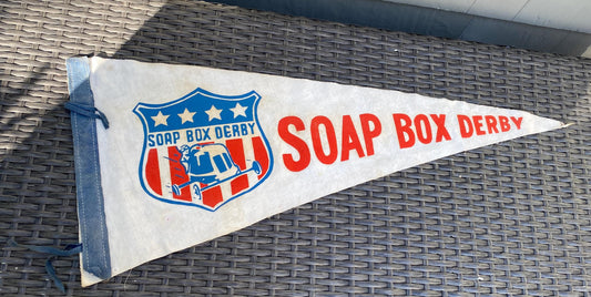 Vintage Soap Box Derby Felt Pennant at Duckwells