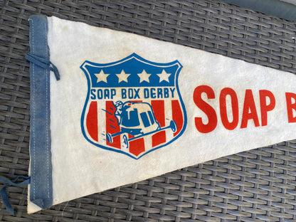 Vintage Soap Box Derby Felt Pennant at Duckwells