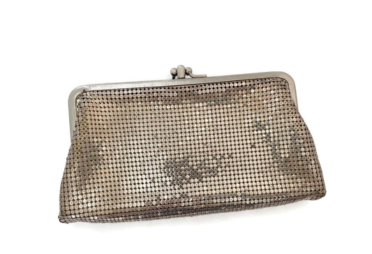 Vintage Whiting & Davis Silver Metal Mesh Clutch Purse at Duckwells