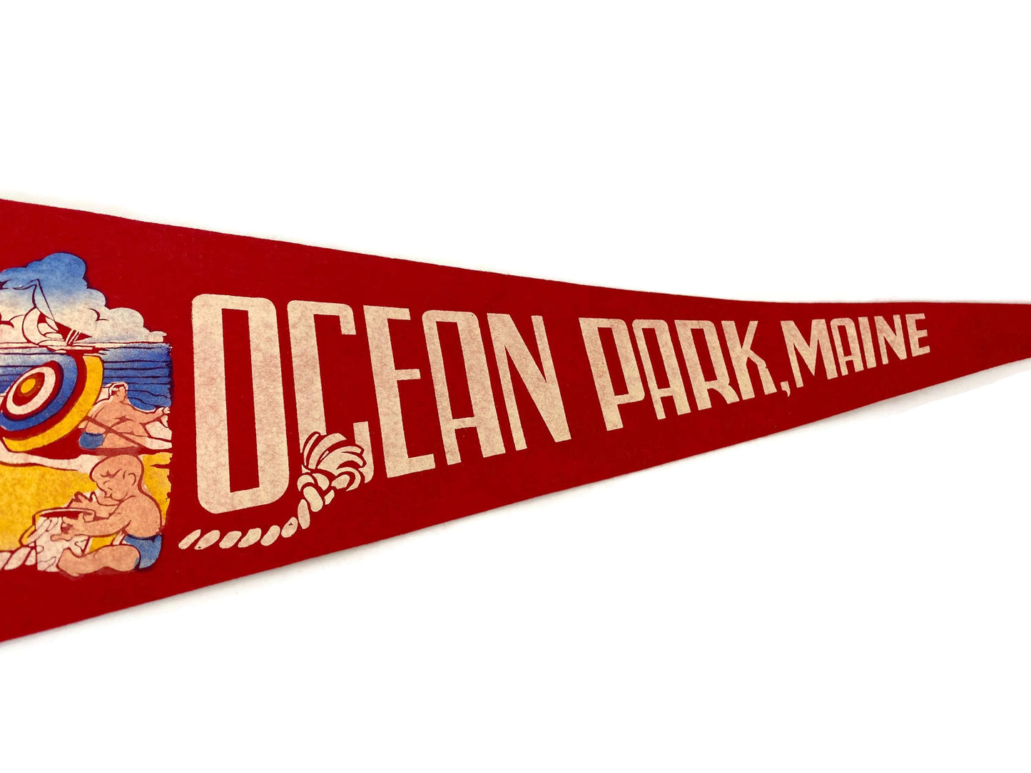 Vintage Ocean Park Maine Pennant at Duckwells
