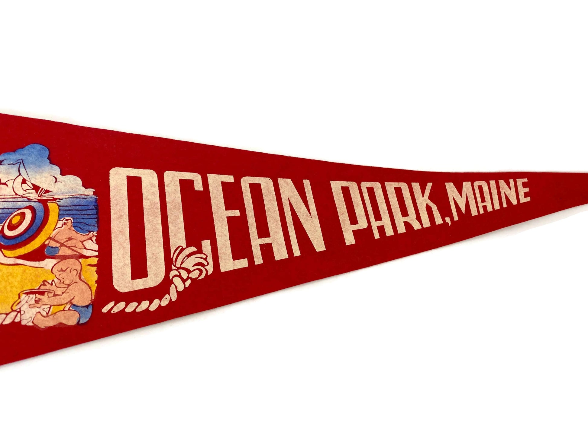 Vintage Ocean Park Maine Pennant at Duckwells