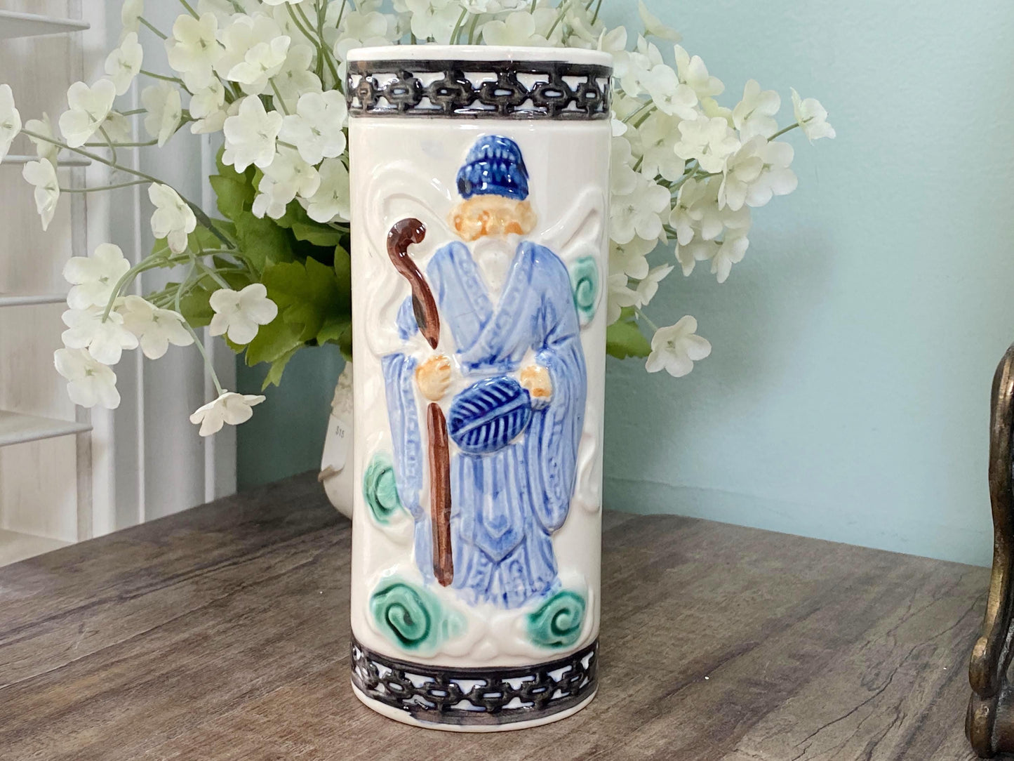 Vintage Tiki Ceramic Mug: Old Wise Man at Duckwells