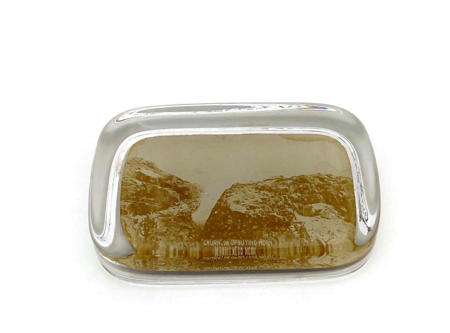 Antique Marblehead Glass Photo Paperweight at Duckwells