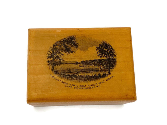 Antique Lake Winnipesaukee Tiny Trinket Box at Duckwells