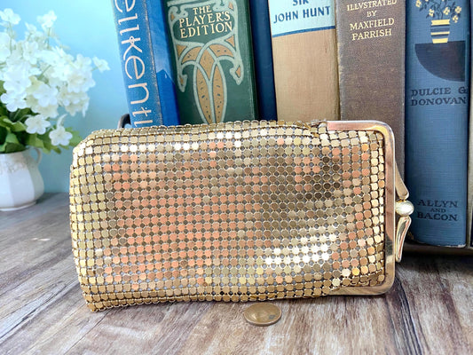 Vintage Whiting and Davis Metal Mesh Pouch